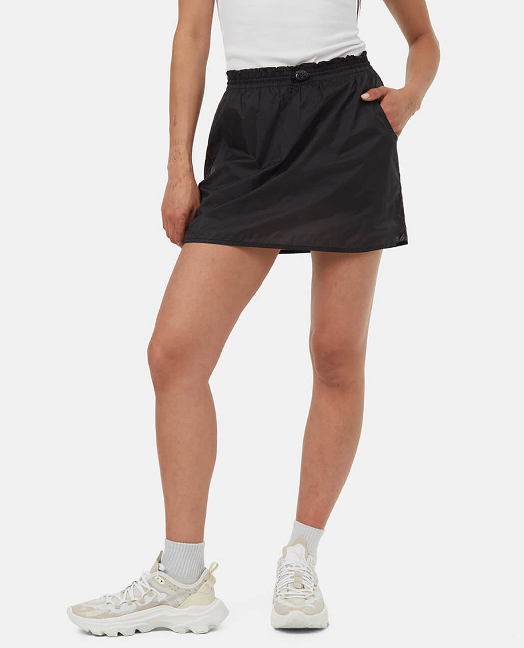 Women Solid A-line Black Skirt